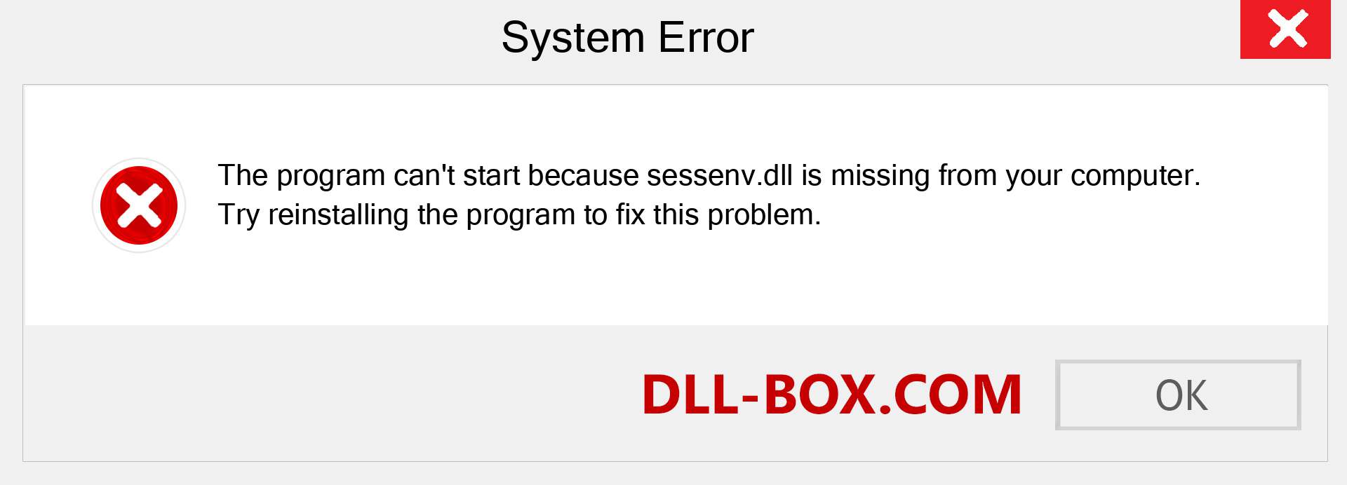  sessenv.dll file is missing?. Download for Windows 7, 8, 10 - Fix  sessenv dll Missing Error on Windows, photos, images