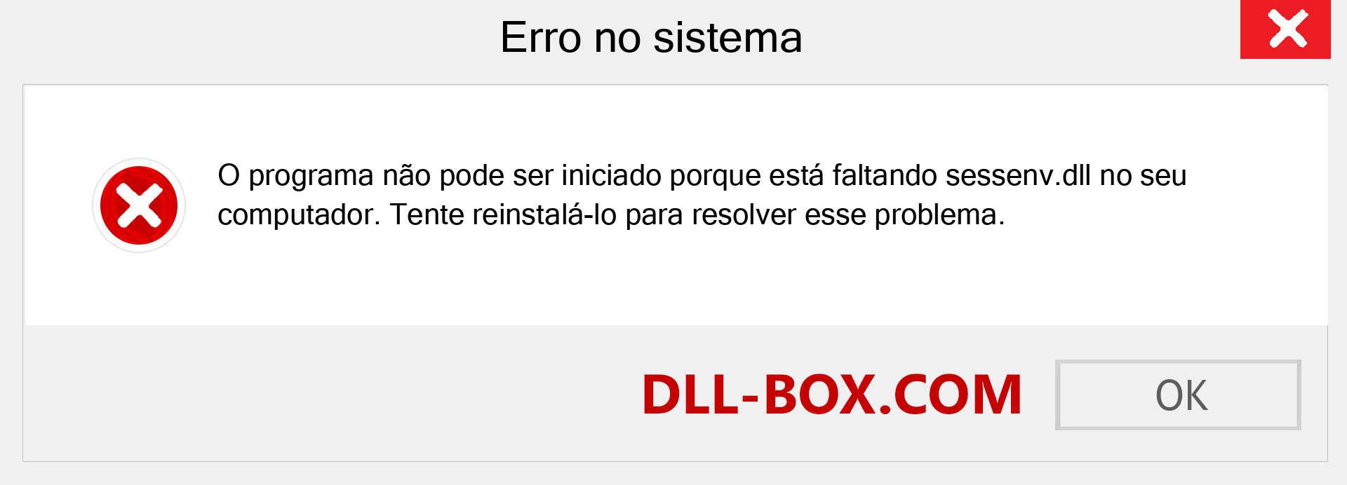 Arquivo sessenv.dll ausente ?. Download para Windows 7, 8, 10 - Correção de erro ausente sessenv dll no Windows, fotos, imagens